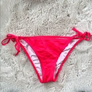 Victoria’s Secret Neon Pink String Tie Bikini Bottoms Size M